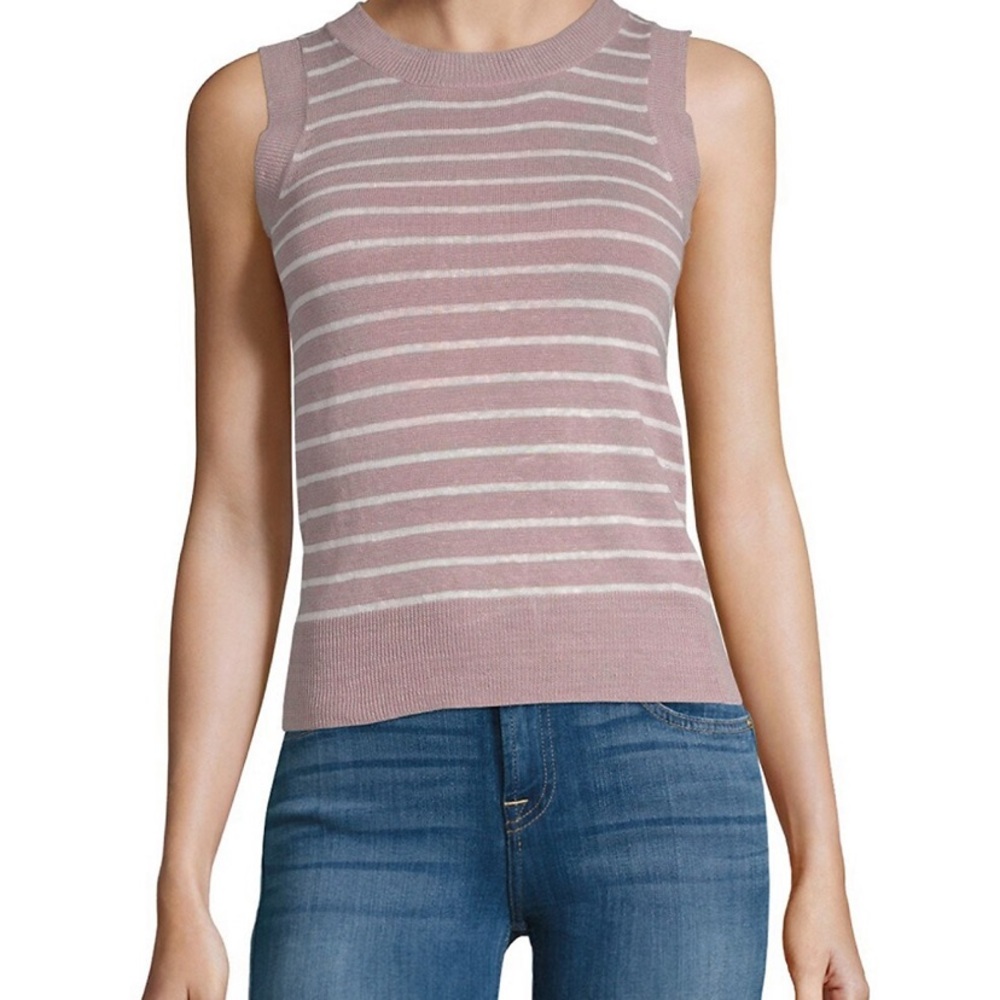 John + Jenn light knit striped tank